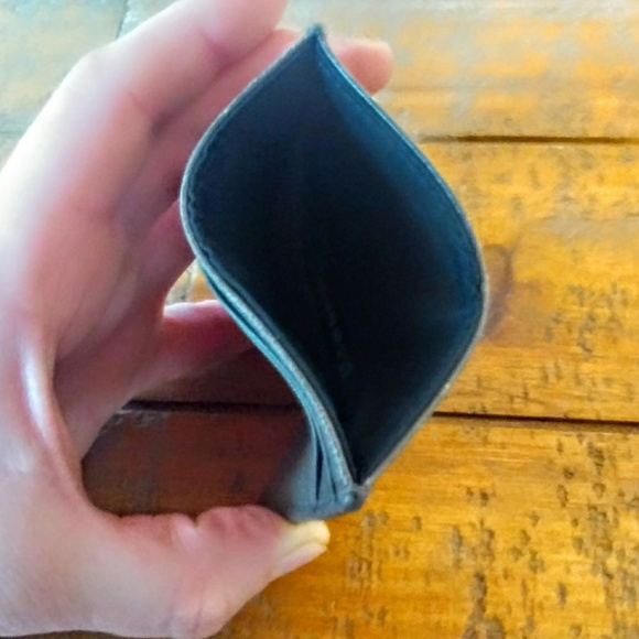 AllSaints Lamb Leather Card Case Key Fob - Picture 3 of 4